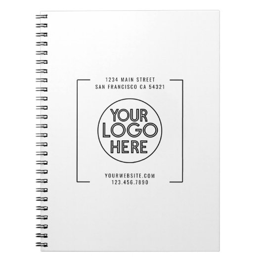 Modern professioneel bedrijf aangepaste Logo Notitieboek (Voorkant)