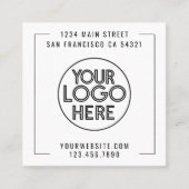 Modern professioneel bedrijf aangepaste Logo Vierkante Visitekaartje (Voorkant)