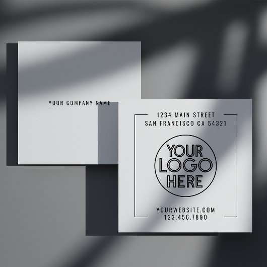 Modern professioneel bedrijf aangepaste Logo Vierkante Visitekaartje