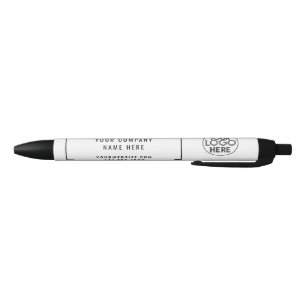Modern professioneel bedrijf aangepaste Logo Zwarte Inkt Pen