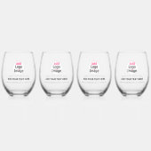 Modern Professioneel  Bedrijf Chic Wijnglas Zonder Voet (Achterkant)