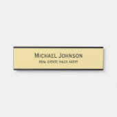 Modern Professioneel Bedrijf Kantoor Naam Titel Deurbordje (Voorkant)