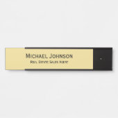 Modern Professioneel Bedrijf Kantoor Naam Titel Deurbordje (Voorkant)