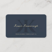 Modern Professioneel Bedrijf Logo Monogram K Blue Visitekaartje (Voorkant)