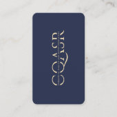 Modern Professioneel Bedrijf Monogram Donkerblauw Visitekaartje (Voorkant)