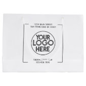 Modern professioneel bedrijfsbedrijfslogo op maat groot cadeauzakje (Achterkant)