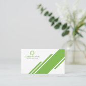 Modern professioneel bedrijfsgroen Visitekaartje (Staand voorkant)