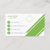 Modern professioneel bedrijfsgroen Visitekaartje (Achterkant)