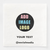 Modern Professioneel bewerkbaar Bedrijf Logo Servet (Voorkant)