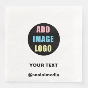 Modern Professioneel bewerkbaar Bedrijf Logo Servet