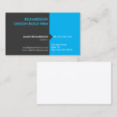 MODERN & PROFESSIONEEL BLAUW/DK GRIJS Visitekaartj Visitekaartje (Voorkant / Achterkant)