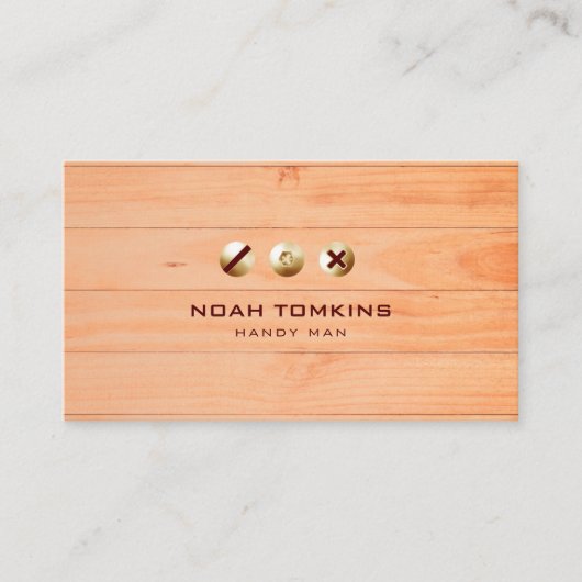 Modern Professioneel Bouwer Handig Man Visitekaartje (Voorkant)
