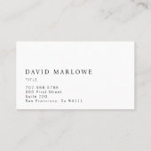 Modern professioneel bruin lederen effect visitekaartje (Achterkant)