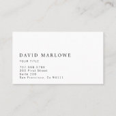 Modern Professioneel Bruin Monogram Lederen Effect Visitekaartje (Achterkant)