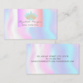 Modern professioneel charmen, Lotus, holografisch Visitekaartje (Voorkant / Achterkant)