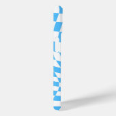 Modern Professioneel Chic Checker Bord Blue Custom Case-Mate iPhone Case (Achterkant / Rechts)