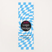 Modern Professioneel Chic Checker Bord Blue Custom Yogamat (Voorkant)