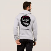 Modern Professioneel Chic Custom Branding Bord Gri Hoodie (Achterkant volledig)