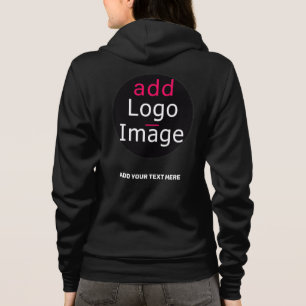 Modern Professioneel Chique Custom Branding Zwart Hoodie