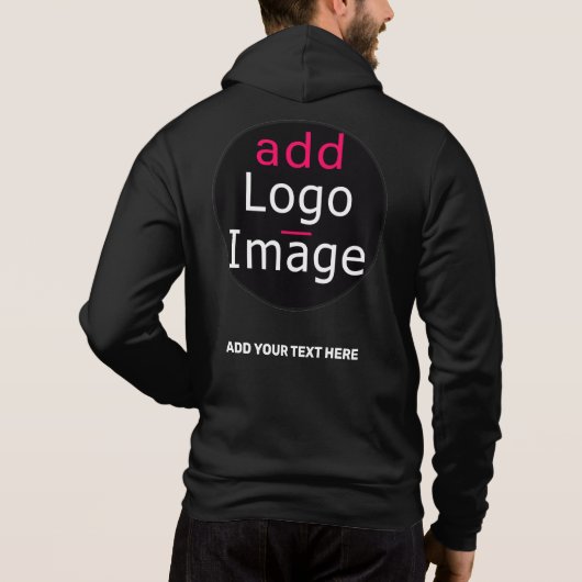 Modern Professioneel Chique Custom Branding Zwart Hoodie (Achterkant)