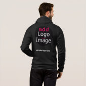 Modern Professioneel Chique Custom Branding Zwart Hoodie (Achterkant volledig)