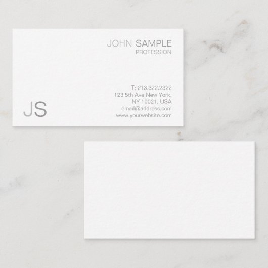 Modern Professioneel Creatief Minimalistisch Visitekaartje (Voorkant / Achterkant)
