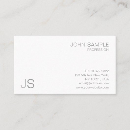 Modern Professioneel Creatief Minimalistisch Visitekaartje (Voorkant)