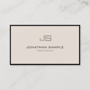 Modern Professioneel Creatief Monogram Duidelijk Visitekaartje