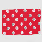 Modern Professioneel Custom Business Vivid Red Golfhanddoek (Horizontaal)