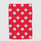 Modern Professioneel Custom Business Vivid Red Golfhanddoek (Voorkant)