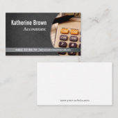 Modern, Professioneel, Damask, Accountant Visitekaartje (Voorkant / Achterkant)
