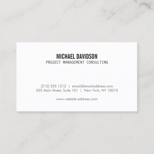 MODERN PROFESSIONEEL Dark Wood Visitekaartje (Achterkant)