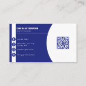 Modern professioneel donkerblauw elegant stijlvol visitekaartje (Voorkant)