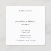 Modern Professioneel Eenvoudig Elegant Sjabloon Lu Vierkante Visitekaartje (Achterkant)