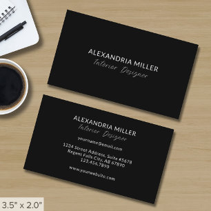 Modern Professioneel Eenvoudig Minimalistisch Zwar Visitekaartje