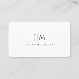 Modern Professioneel Eenvoudig Monogram Minimalist Visitekaartje