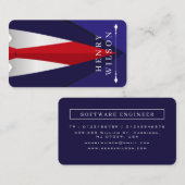 Modern,Professioneel,Eenvoudig Ontwerp Visitekaartje (Voorkant / Achterkant)