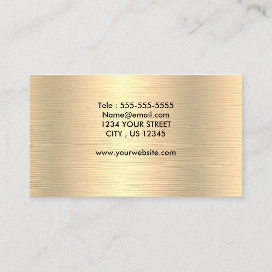 Modern Professioneel Eenvoudig Script Minimalist Visitekaartje (Achterkant)