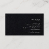 Modern Professioneel Eenvoudig Zwart Visitekaartje (Achterkant)