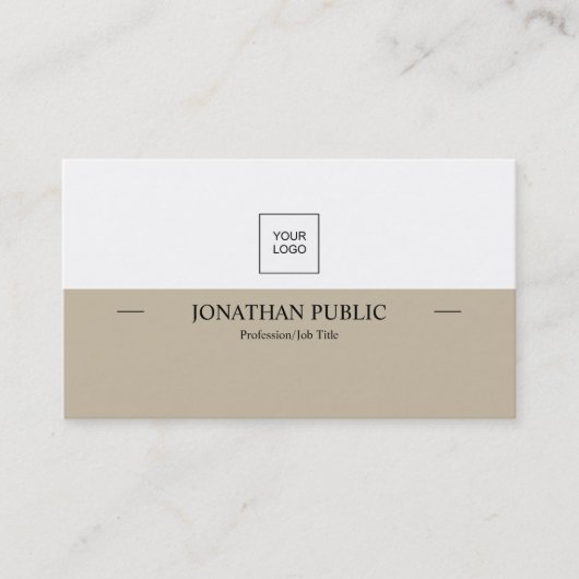 Modern Professioneel Elegant Creative Plain Logo Visitekaartje (Voorkant)