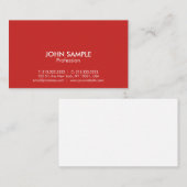 Modern professioneel elegant eenvoudig ontwerp visitekaartje (Voorkant / Achterkant)