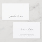 Modern Professioneel Elegant Eenvoudige Sjabloon C Visitekaartje (Voorkant / Achterkant)