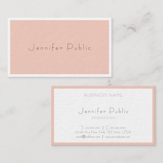 Modern Professioneel Elegant Eenvoudige Sjabloon L Visitekaartje (Voorkant / Achterkant)