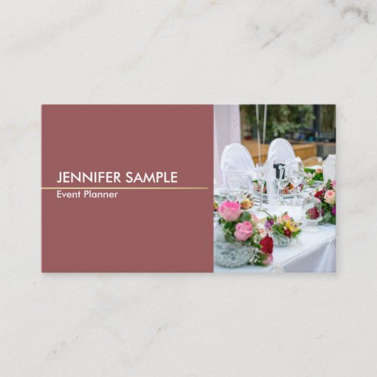Modern Professioneel Elegant Event Manager Visitekaartje (Voorkant)