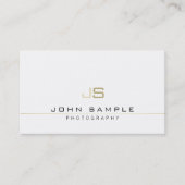 Modern Professioneel Elegant Fotograaf Monogram Visitekaartje (Voorkant)