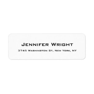 Modern Professioneel Elegant Gewoon Zwart Wit Etiket