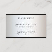 Modern professioneel elegant glamoureus design visitekaartje (Achterkant)