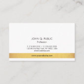 Modern Professioneel Elegant Goud Zwart-Wit Visitekaartje (Achterkant)