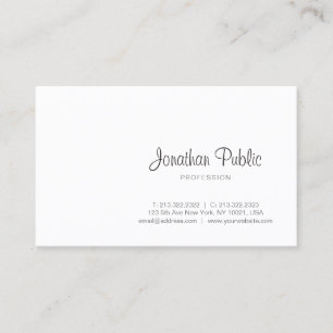 Modern professioneel elegant kalligrafiescript visitekaartje