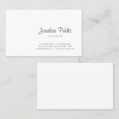 Modern professioneel elegant kalligrafiescript visitekaartje (Voorkant / Achterkant)
